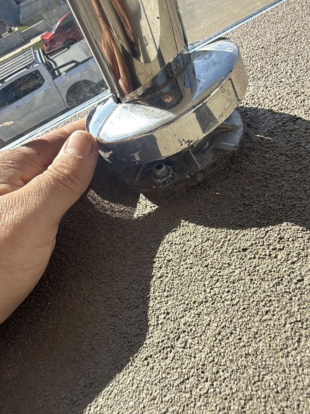 A balustrade bolted through a balcony hob in Clyde North